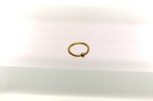 Simple ball ring piercing 14k