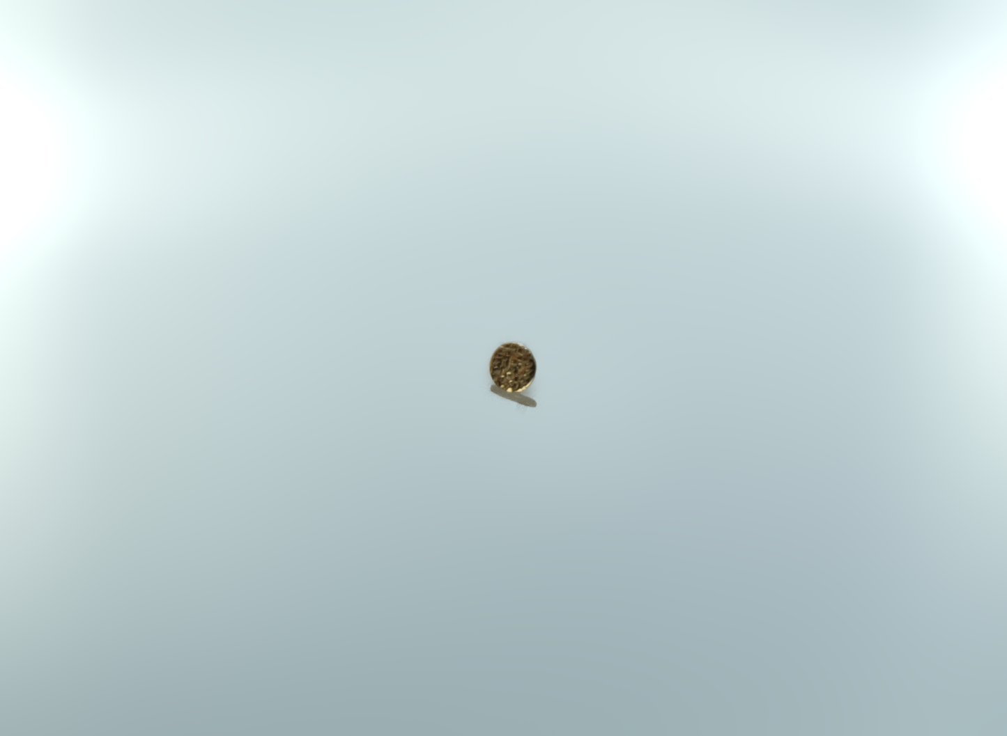 Stud : Hammered Disc 18k