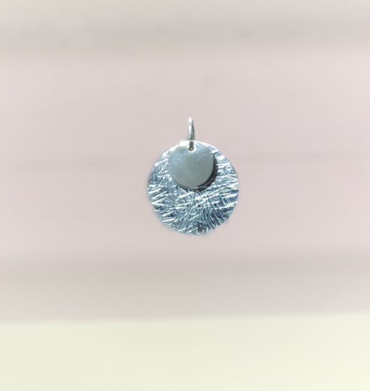 textured silver pendant