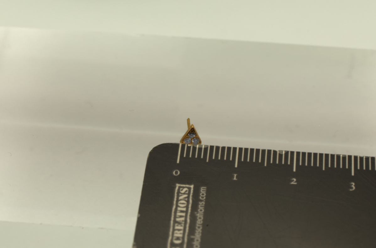 Stud : Thurisaz piercing Small 18k