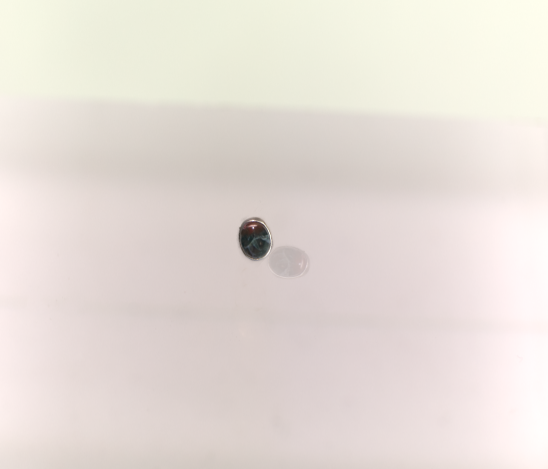 Boucle d'oreille cabochon en argent